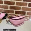 Gucci leather Mini top handle bag with Bamboo 686864 Pink 2021