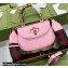 Gucci leather Small top handle bag with Bamboo 675797 Pink 2021