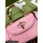 Gucci leather Small top handle bag with Bamboo 675797 Pink 2021