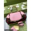 Gucci leather Small top handle bag with Bamboo 675797 Pink 2021