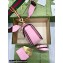 Gucci leather Small top handle bag with Bamboo 675797 Pink 2021