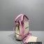 Balenciaga Navy XS Cabas Tote Bag in Cotton Canvas and Calfskin Pink/Light Beige 2021