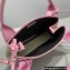 Balenciaga Navy XS Cabas Tote Bag in Cotton Canvas and Calfskin Pink/Light Beige 2021