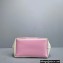 Balenciaga Navy Small Cabas Tote Bag in Cotton Canvas and Calfskin Pink/Light Beige 2021