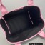 Balenciaga Navy Small Cabas Tote Bag in Cotton Canvas and Calfskin Pink/Light Beige 2021