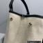 Balenciaga Navy Small Cabas Tote Bag in Cotton Canvas and Calfskin Black/Light Beige 2021