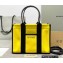 Balenciaga Hardware Small Tote Bag With Strap in Cotton Canvas Black/Yellow 2021