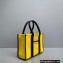 Balenciaga Hardware Small Tote Bag With Strap in Cotton Canvas Black/Yellow 2021