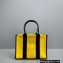 Balenciaga Hardware Small Tote Bag With Strap in Cotton Canvas Black/Yellow 2021