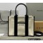 Balenciaga Hardware Small Tote Bag With Strap in Cotton Canvas Black/Light Beige 2021