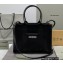Balenciaga Hardware Small Tote Bag With Strap in Cotton Canvas Black 2021