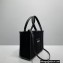 Balenciaga Hardware Small Tote Bag With Strap in Cotton Canvas Black 2021