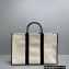 Balenciaga Hardware Large Tote Bag in Cotton Canvas Black/Light Beige 2021