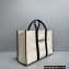 Balenciaga Hardware Large Tote Bag in Cotton Canvas Black/Light Beige 2021