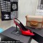 Saint Laurent Heel 10.5cm Lui Slingback Sandals in Patent Leather Red 2021