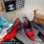 Saint Laurent Heel 10.5cm Lui Slingback Sandals in Patent Leather Red 2021