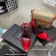 Saint Laurent Heel 10.5cm Pleated Leather Sandals Patent Red 2021
