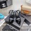 Saint Laurent Heel 10.5cm Pleated Leather Sandals Patent Black 2021