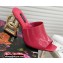 Dolce & Gabbana Heel 9cm Leather Down-padded Mules Patent Fuchsia with DG Pop Heel 2021