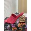 Dolce & Gabbana Heel 9cm Leather Down-padded Mules Patent Fuchsia with DG Pop Heel 2021