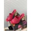 Dolce & Gabbana Heel 9cm Leather Down-padded Mules Patent Fuchsia with DG Pop Heel 2021