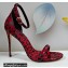 Dolce & Gabbana Heel 10.5cm Patent Leather Sandals Leopard-print Red 2021