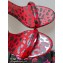 Dolce & Gabbana Heel 10.5cm Patent Leather Sandals Leopard-print Red 2021