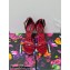 Dolce & Gabbana Heel 10.5cm Patent Leather Sandals Leopard-print Red 2021