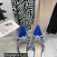 Mach & Mach Heel 6.5cm Double Bow Mules PVC Blue 2021
