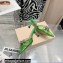 Mach & Mach Heel 6.5cm Double Bow Mules PVC Green 2021