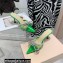 Mach & Mach Heel 6.5cm Double Bow Mules PVC Green 2021