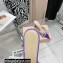 Mach & Mach Heel 6.5cm Double Bow Mules PVC Purple 2021