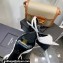 Saint Laurent Heel 10.5cm Pleated Leather Sandals Patent White 2021