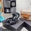 Saint Laurent Heel 10.5cm Pleated Leather Sandals Black 2021