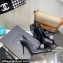 Saint Laurent Heel 10.5cm Leather Slingback Sandals Black with Crystal Ball 2021