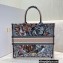 Dior Book Tote Bag in Multicolor La Force Embroidery 2021