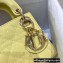 Lady Dior Micro Bag in Patent Cannage Calfskin Pale Yellow 2021