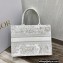 Dior Small Book Tote Bag in Toile de Jouy Reverse Embroidery Gray 2021