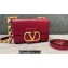 Valentino Stud Sign Grainy Calfskin Shoulder Bag Red 2022