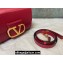 Valentino Stud Sign Grainy Calfskin Shoulder Bag Red 2022