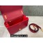 Valentino Stud Sign Grainy Calfskin Shoulder Bag Red 2022