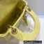 Lady Dior Micro Bag in Patent Cannage Calfskin Pale Yellow 2021