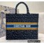 Dior Book Tote Bag in Multicolor Mizza Embroidery Gray 2021
