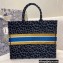 Dior Book Tote Bag in Multicolor Mizza Embroidery Gray 2021