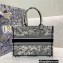 Dior Small Book Tote Bag in Toile de Jouy Flowers Embroidery 2021