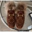 Gucci Wool Fur Horsebit Princetown Slippers GG Velvet Coffee 2022