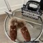 Gucci Wool Fur Horsebit Princetown Slippers GG Velvet Coffee 2022