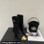 Chanel Grosgrain Knit and Calfskin Ankle Boots G38522 Black/Gold 2022