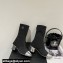 Chanel Grosgrain Knit and Calfskin Ankle Boots G38522 Black/Silver 2022