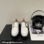 Roger Vivier Viv’ Go-Thick Metal Buckle Loafers in Patent Leather White 2022